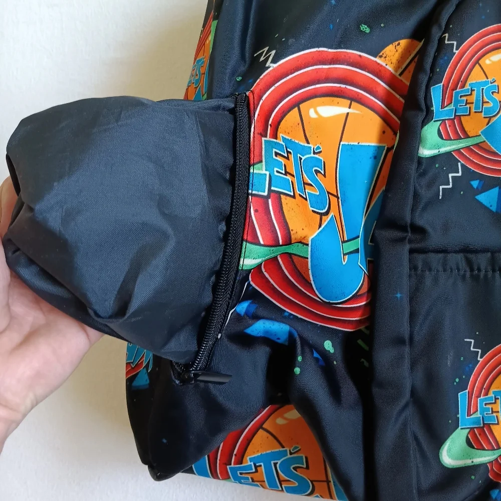 Looney Tunes Space Jam Black Backpack Bag 11x15 Let's Jam Graphic